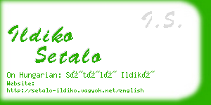 ildiko setalo business card